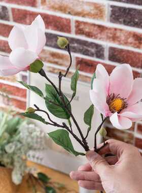 直销新款推荐单枝玉兰仿真花假花婚庆绢花家庭家居装饰GF15677