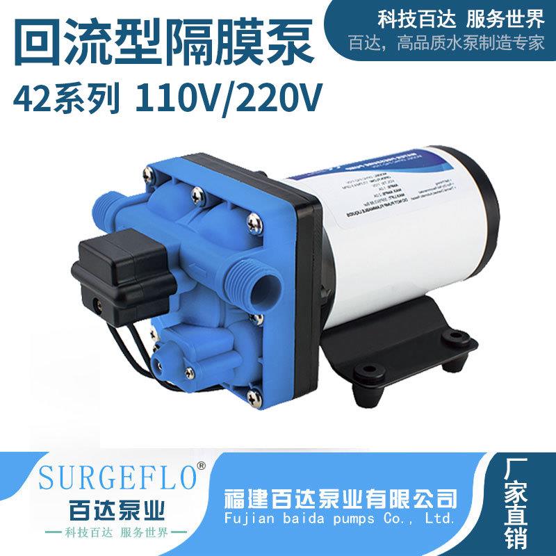 直销新款42系列静音隔膜泵110V/220V房车游艇水泵自动增压泵自吸