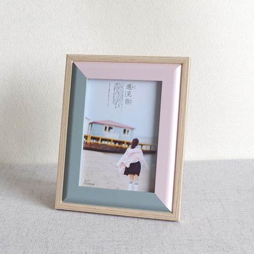 直销新款高级相框木质相框摆台婚庆相框结婚照相框双色摆台