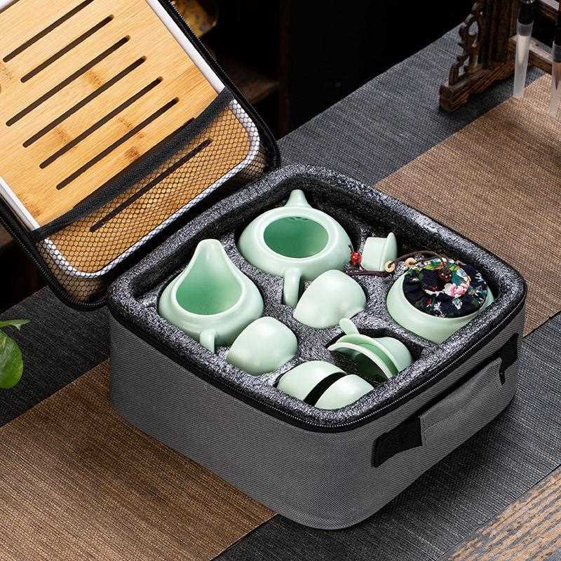 直销新款旅行便携式户外小型功夫茶具套装家用泡茶壶茶杯陶瓷茶具