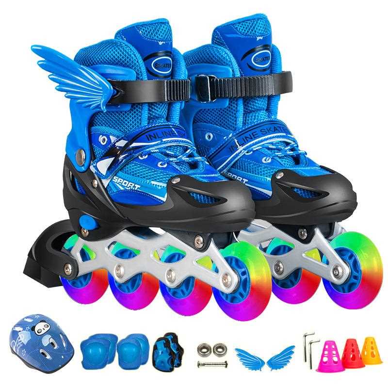 直销新款儿童溜冰鞋8闪全套装轮滑鞋全套旱冰鞋滑冰鞋成年直排可