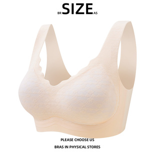 BR SIZE AS简约风无钢圈蕾丝文胸罩女背心式套头薄杯无痕舒适内衣