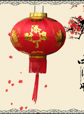 添丁进财灯笼大红灯笼乔迁阳台大门灯笼挂饰新年装饰灯笼户外防水