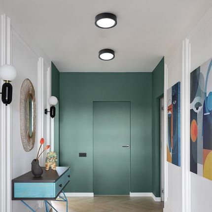 明装筒灯led圆形免开孔客厅玄关过道吸顶灯店铺家用入户走廊筒灯