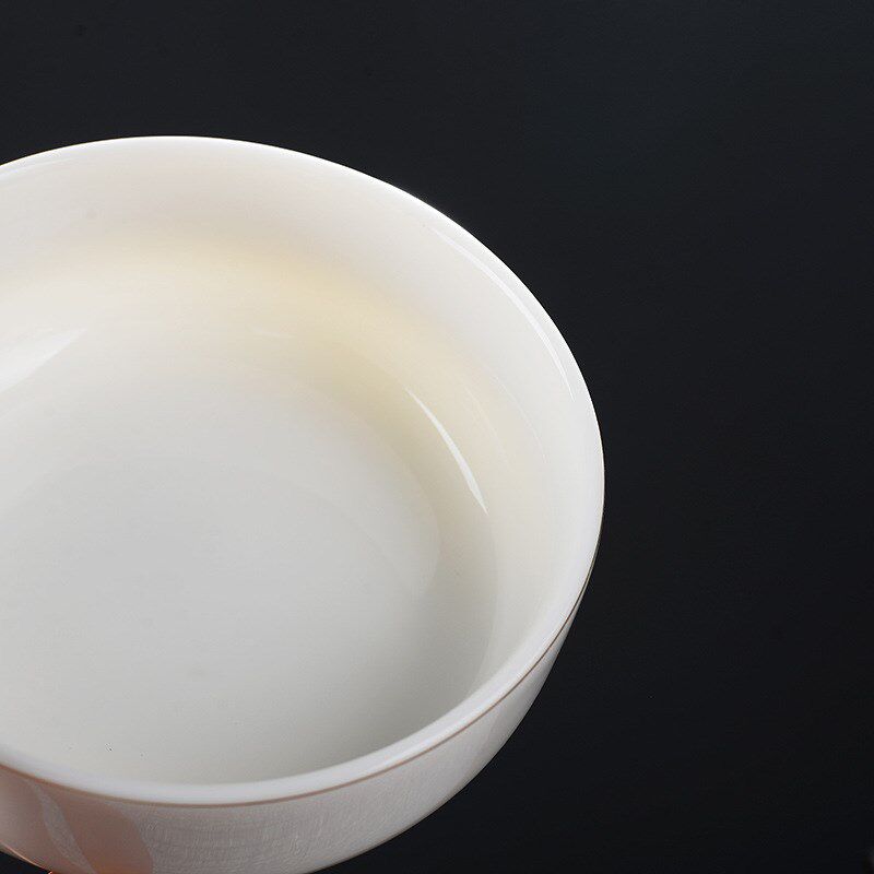 高档陶瓷烟灰缸大码家用客厅中式复古羊脂玉瓷多功能办公艾灸灰缸