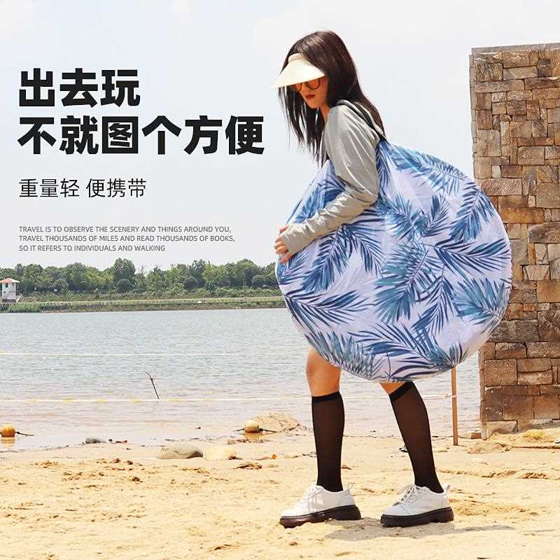 新款直销北极狼户外全自动速开手抛沙滩帐篷小家庭野营露营帐篷轻