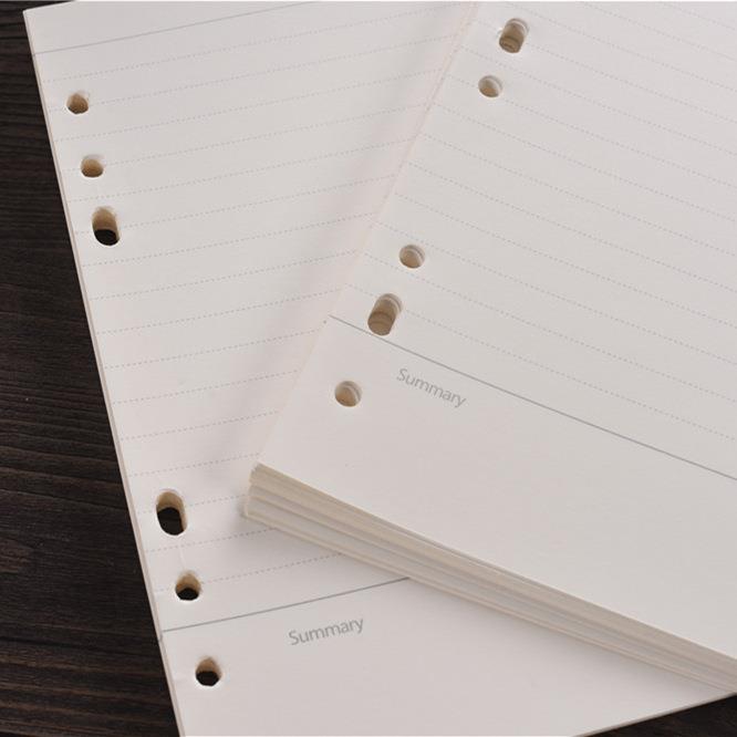 直销新款商务办公活页替芯纸学生作业练习A4B5A6记事本空白横线格