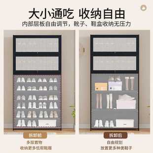 藤编鞋 直销新款 柜对开门现代简约家用一体靠墙入户玄关柜多层防尘