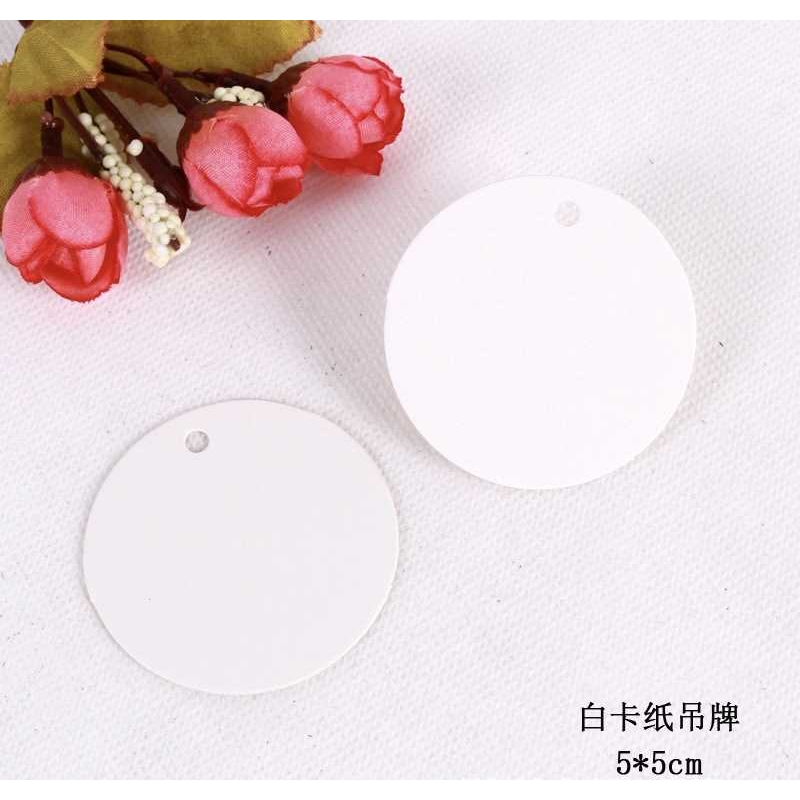 新款直销吊牌通用空白纸卡现货牛皮纸合格证订logo卡片圆形小标签