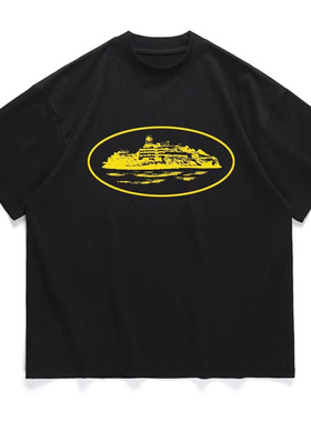 欧美潮牌恶魔岛印花T恤corteiz周边短袖宽松休闲上衣Alcatraz top