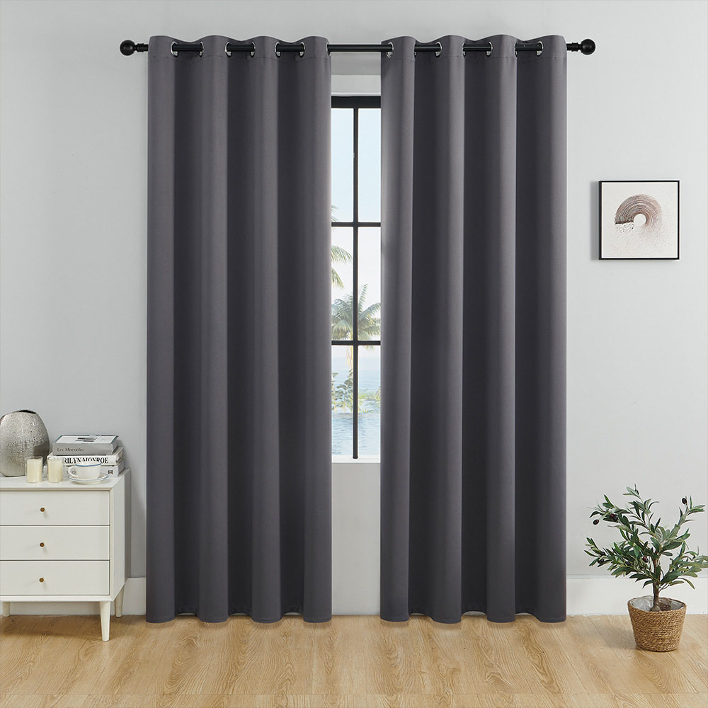 空调窗帘防走冷亚马逊绍兴成品窗帘全遮光防晒高精密外贸curtains
