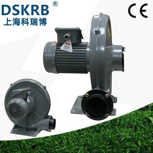 现货有脚喷砂机带法兰400W220V抽吹吸尘烟气离心式铝叶中压鼓风机