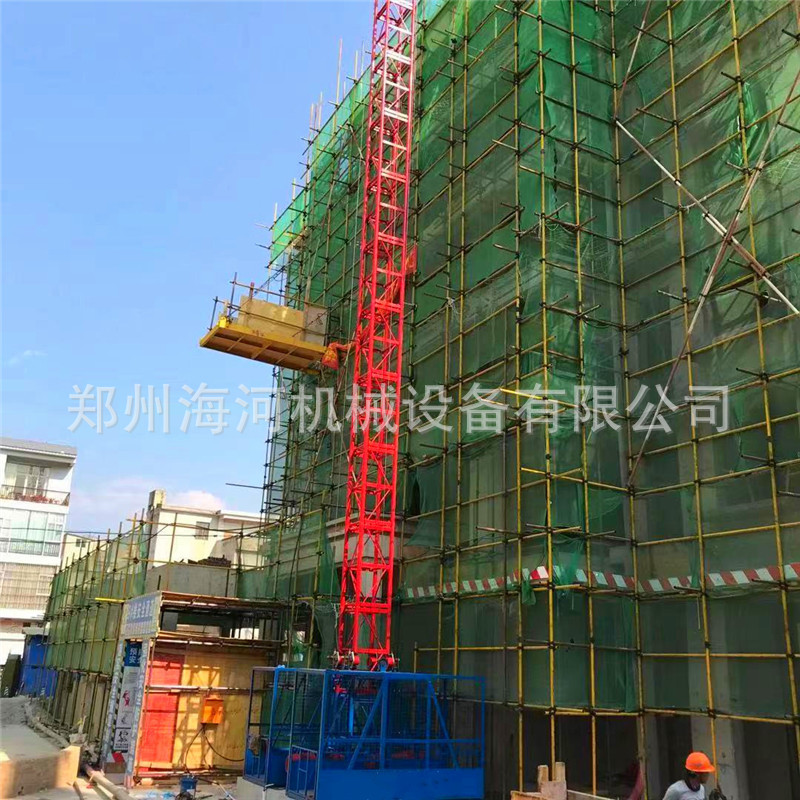 2吨升降机双吊篮式升降机 一上一下货梯货物运输物料提升机