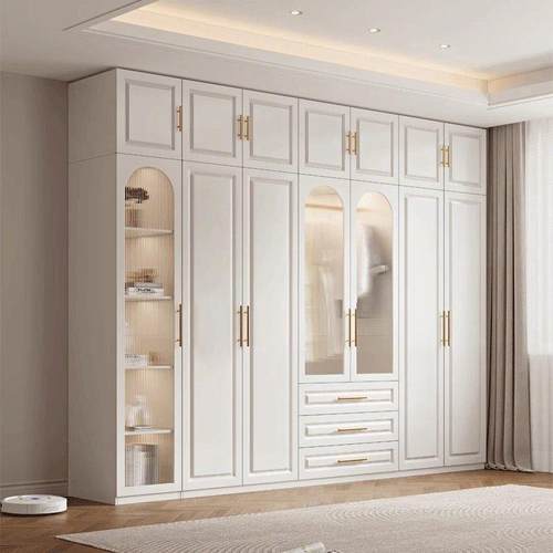 Yla轻法式衣柜家用卧室小户型现代简约经济型柜子美式奶油风实木