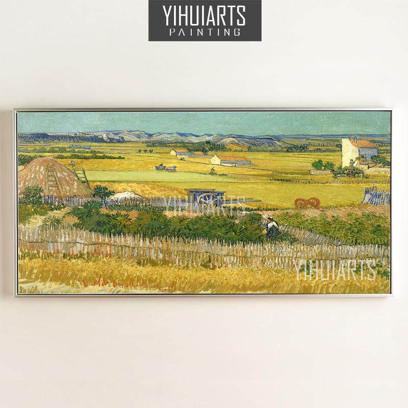 梵高油画磨坊和菜园纯手绘装饰画客厅有框画卧室玄关挂画餐厅名画