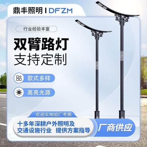双臂路灯6810MLED道路照明灯市政工程亮化市电路灯