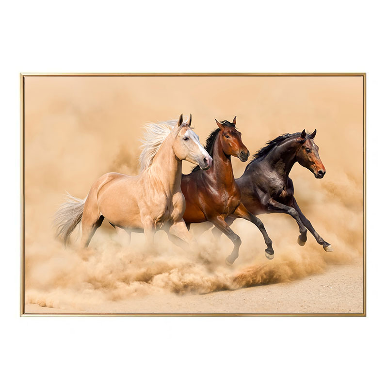 装饰画马现代简约办公室挂画单幅餐厅壁画卧室房间走廊过道墙面画图片