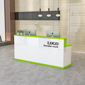 吧台简约收银台公司烤漆前台接待台服装 店美容院商用咨询台