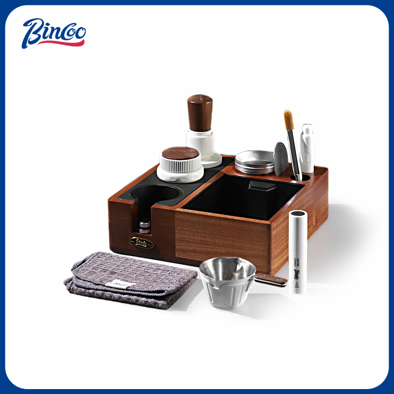 实木咖啡压粉底座意式布粉器