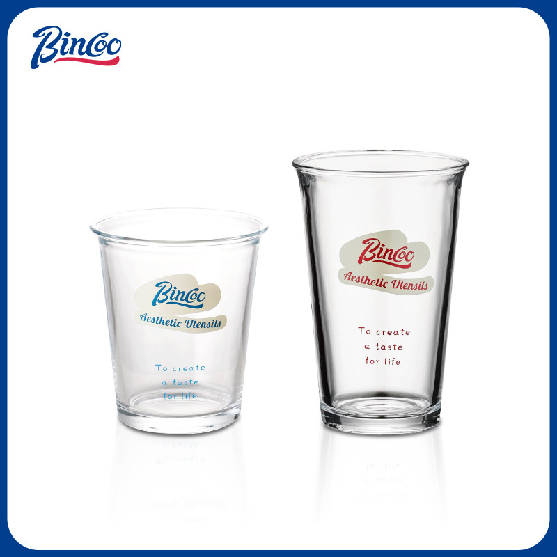 Bincoo玻璃咖啡杯家用冰美式透明杯子精致拿铁杯Dirty高颜值水杯