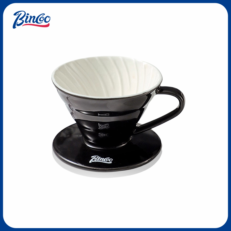 Bincoo陶瓷手冲咖啡滤杯家用V60螺旋纹滴滤式咖啡过滤杯咖啡器具