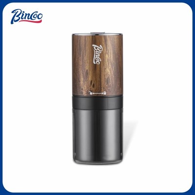Bincoo电动磨豆机钢芯咖啡豆研磨器小型家用便携木纹磨粉咖啡器具