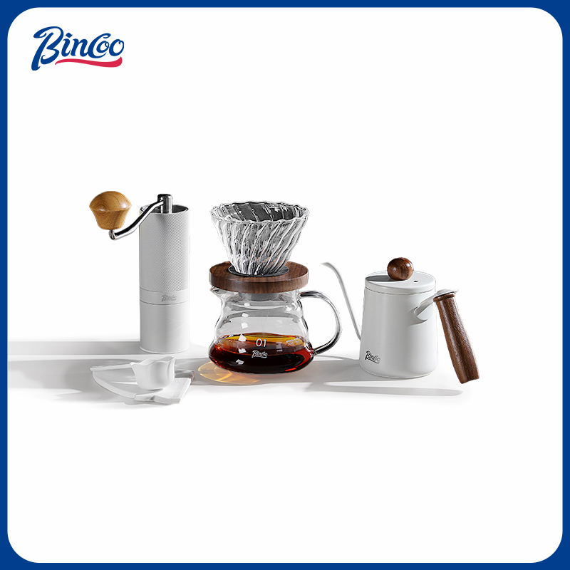Bincoo手冲咖啡壶套装玻璃分享壶家用过滤杯V60冲泡手磨器具全套