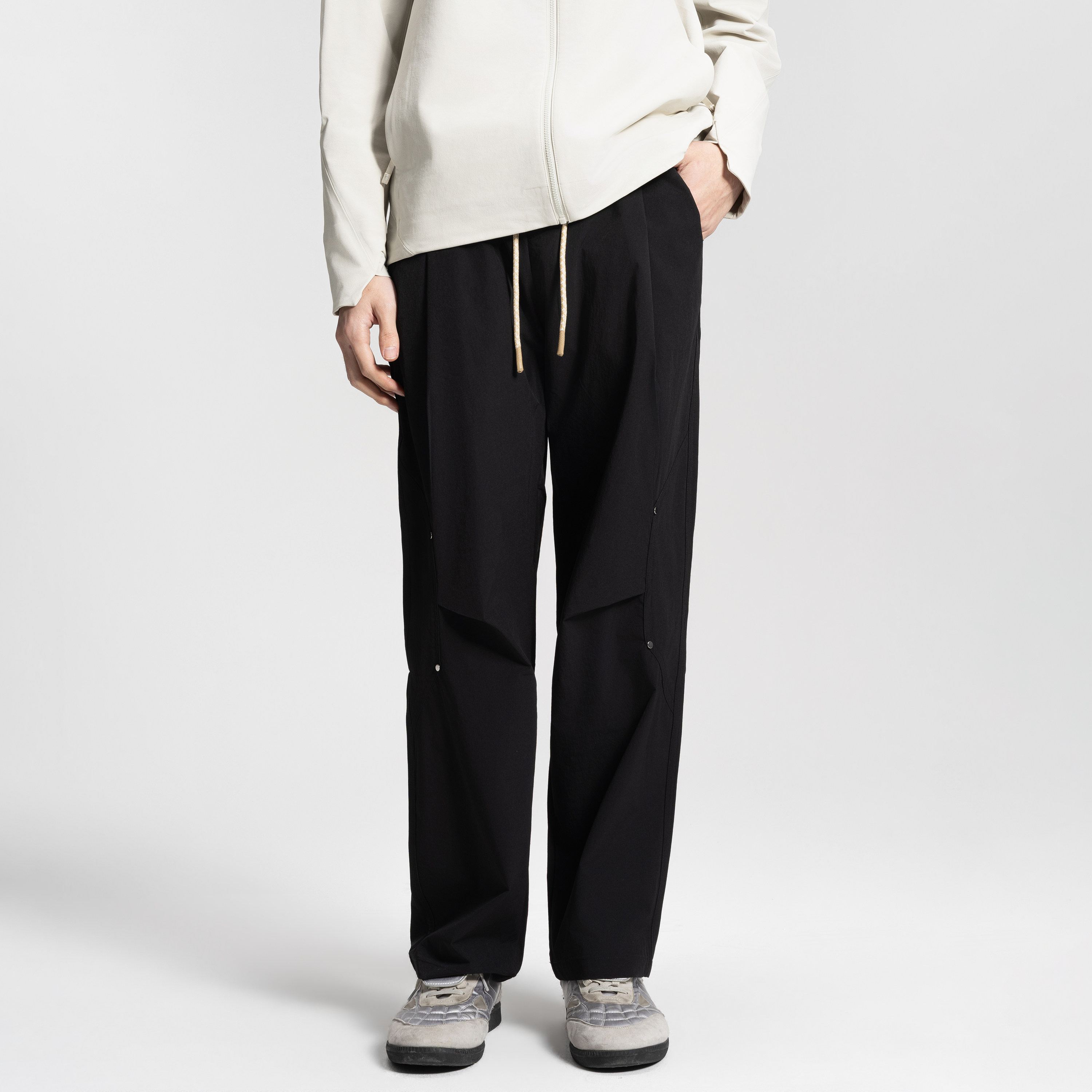 ZMOH男款复古休闲裤子春夏季美式垂感宽松运动透气工装直筒长裤女