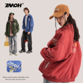 苏醒同款 ZMOH男士 棒球服外套女生加绒厚冬装 休闲美式 情侣夹克