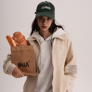 ZMOH男士镶钻夹克2025年秋季新款情侣外套宽松休闲女长袖开衫上衣