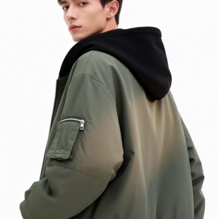 ZMOH羽绒服情侣款2026冬季假两件男士外套夹克防风保暖户外棉服女