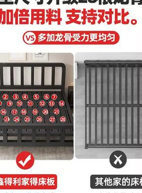 铁艺床双人加床家用1.5m单人铁架不锈床钢加固粗加厚1米2出WHE租