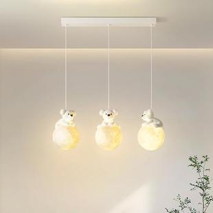 餐厅意吊灯简约现代le饭厅灯创床头吊灯网红奶小d油风吧台M2620餐