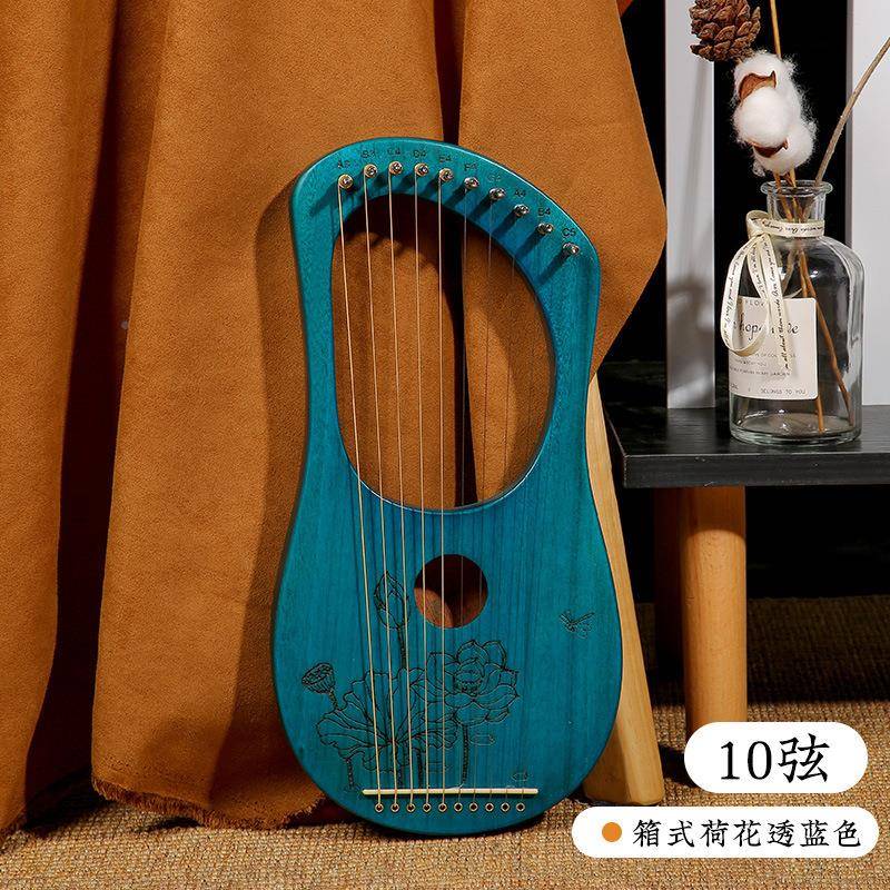 19音新莱20220326雅琴小小竖琴迷你箜篌1型6lre初学10音里y拉琴音