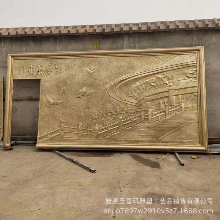 别墅浮雕门新款铜版画锻铜壁画户外景观装饰仿古铜工艺品来图制作