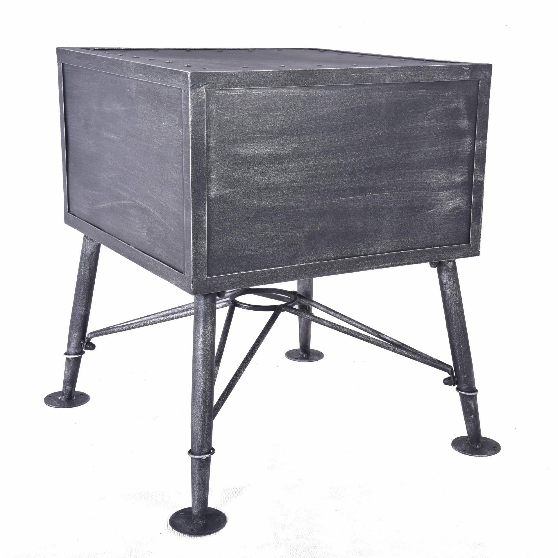 美式复古抽屉式储物收纳柜实木铁艺柜斗客卧室厅玄关柜无品牌/简