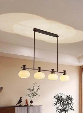 中风新款餐吊灯美式复古吧43027台厅一字长茶条灯法式古南洋风卧