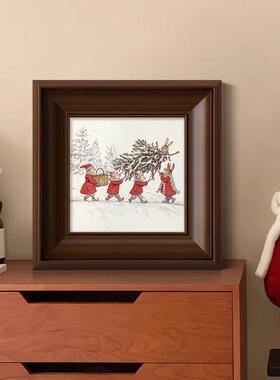 古《安其拉的圣诞》圣诞节摆装饰轻法式中风SN051036桌面件卧室画