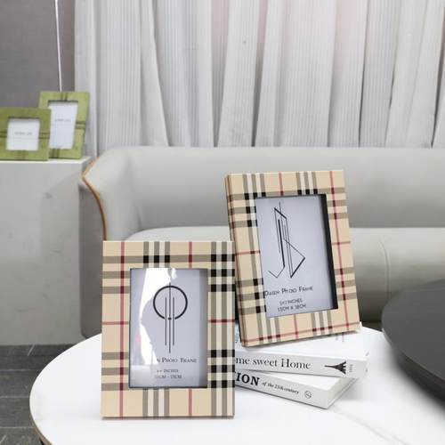 欧式轻奢花色木VR质皮革相室框饰件客厅卧电视柜摆样板房软装家居