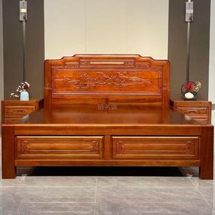 格花木1明清古典梨木金榫卯构m5m实木床见详情2025新款 菠格床萝全