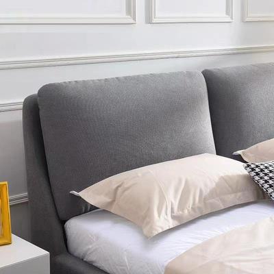 极简约现代科技床婚房卧室意式简双可人大布床拆ADB洗布艺床