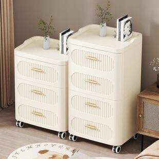卧室床头抽屉式收纳柜旋转轮子儿童层玩JXH收具纳箱现代居多整理