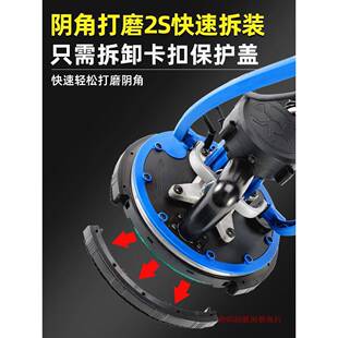 自无刷墙面德打磨机砂纸机打磨腻磨子墙壁墙电吸动WZS打沙纸无尘