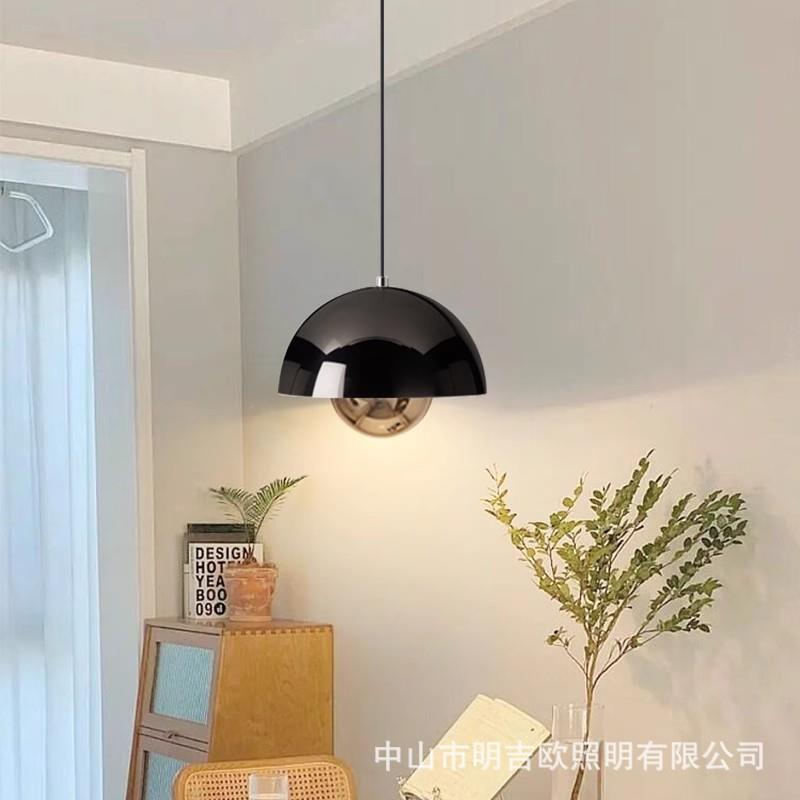 手扫感应床头花苞吊灯现代简约轻奢奶油风自由升降餐厅卧室吊线灯