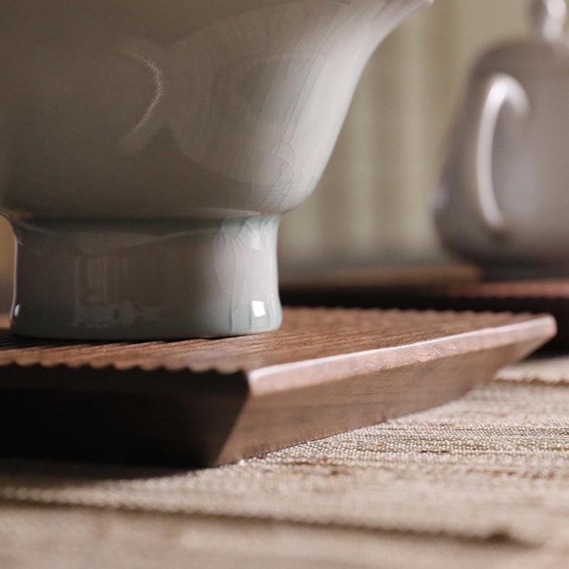 黑胡茶托盘桃木小茶盘干泡台茶海实茶具托盘木茶垫木质手工雕刻茶