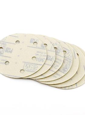 行家砂选自厂家干磨纸背绒5寸6孔12.5cm粘盘植绒气圆动沙JSU皮砂