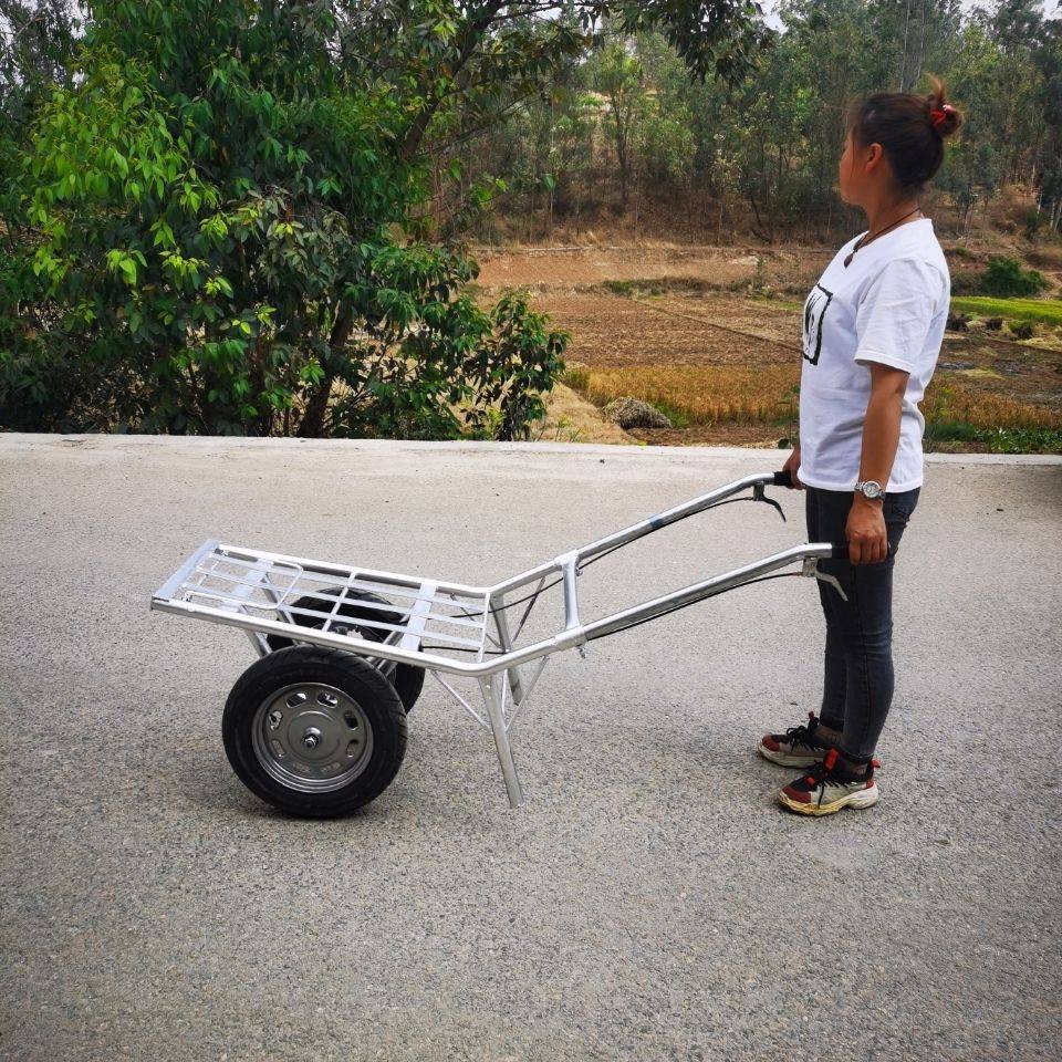 带刹车农用手推双独轮鸡公车建筑工地果园田山地窄巷路手推拉货车