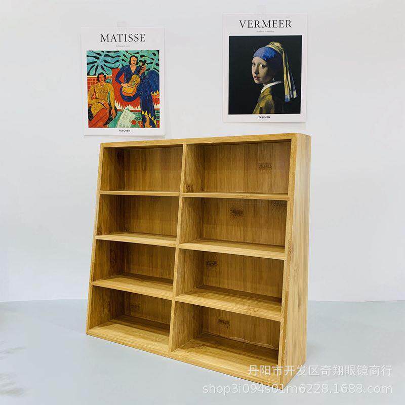 家销385竹制厂眼镜展示道具竹木眼镜陈直列展架太阳镜示架展示框