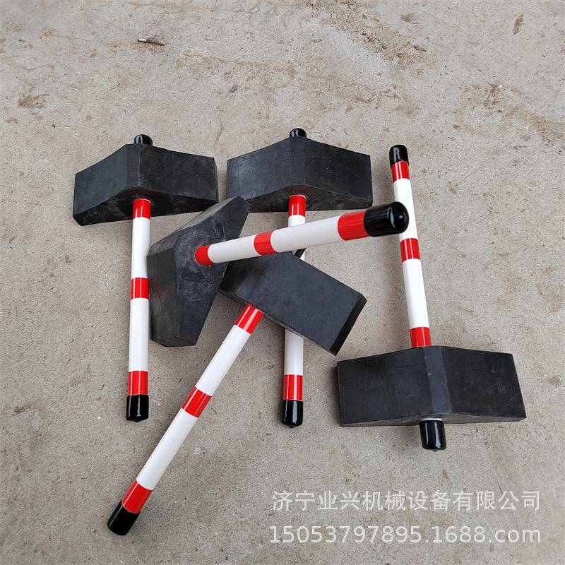 止轮三角木橡胶止滑器便携式防溜车止退器工具铁路轨道橡胶防溜器