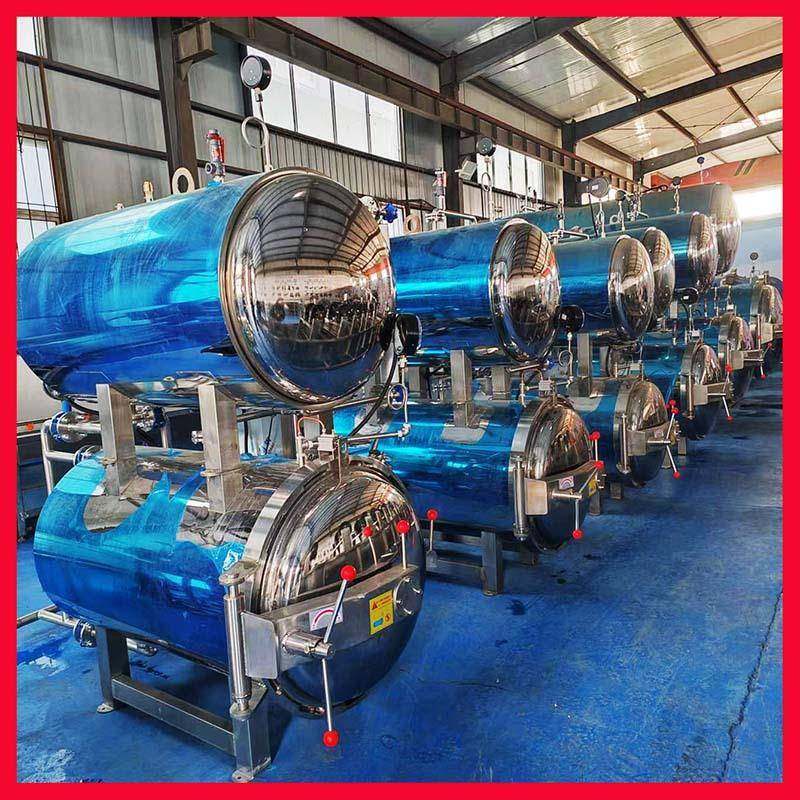 液体灌装流动隧道杀菌锅 水浴肉熟食杀菌设备 遂昌发糕杀菌釜